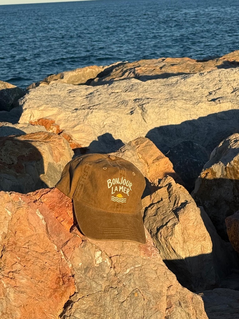 Casquette Bonjour La Mer camel